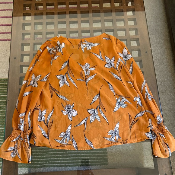 a new day Orange Floral Blouse - Picture 2 of 3